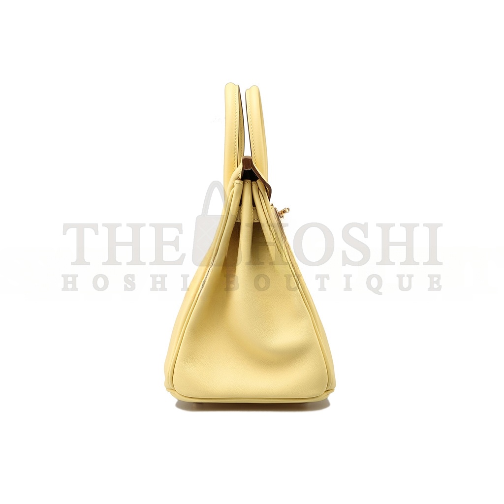 H**me5 BIRKIN 25 SWIFT LEATHER GOOSE EGG YELLOW GOLD BUCKLE BAG H049362CK07 (25*20*13cm) Master Quality